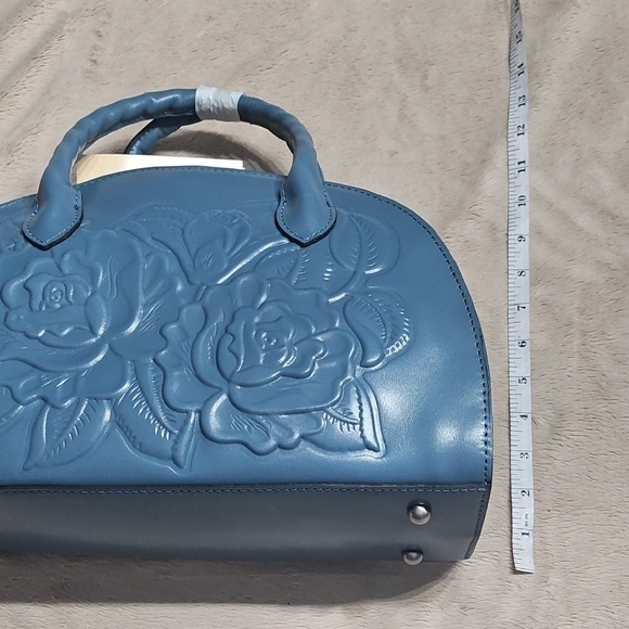 Patricia Nash Embossed Blue Shoulder Bag - Picture 12 of 14